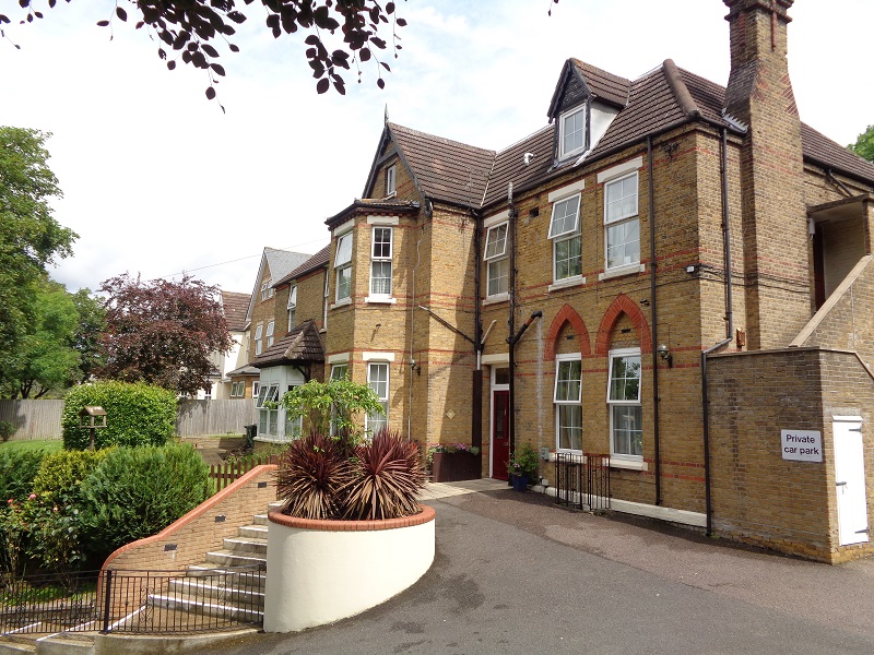 Rosewood Care Home Victorian exterior with car park